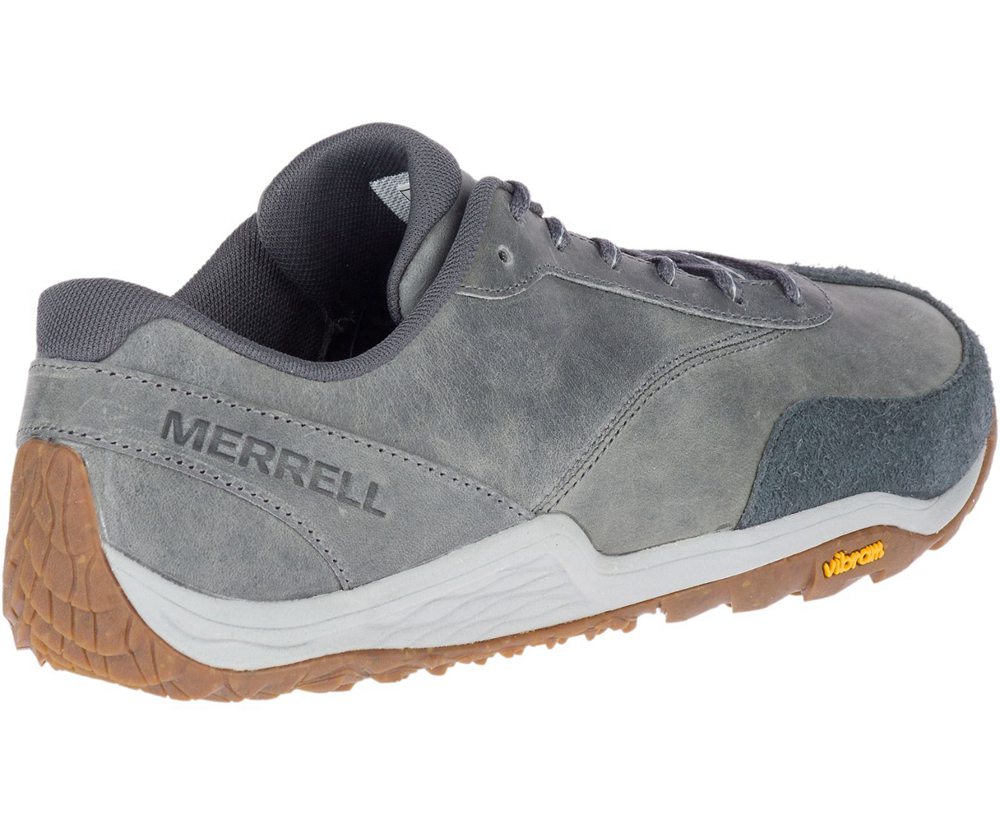 Buty Sportowe Merrell Męskie Szare - Trail Glove 5 Skórzane - 623018-GUE